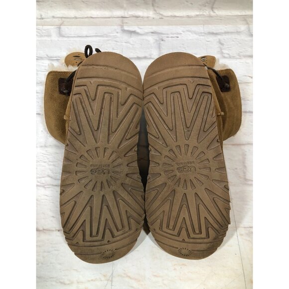 UGG ADORIA TEHUANO Chestnut Pull-on Boots Big Girls 6 /36 #1017785y - Picture 8 of 11